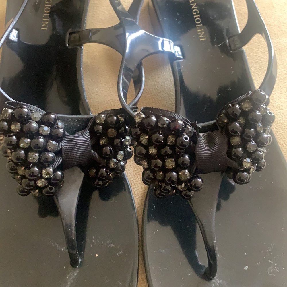 Black bow jelly sandals - Picture 4 of 4